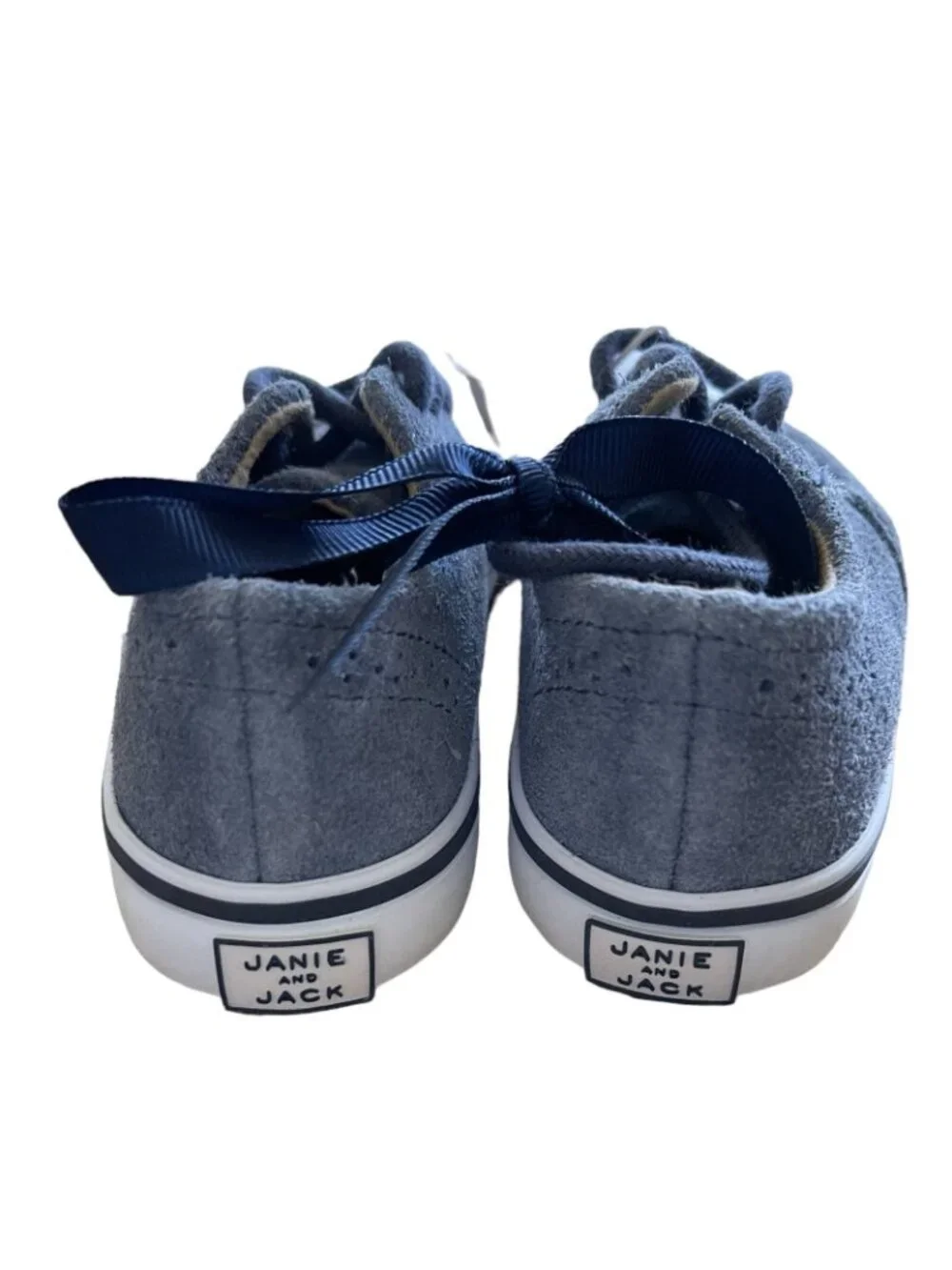 Janie And Jack Shoes Boys Size 6 Blue Suede Wingtip Lace Up